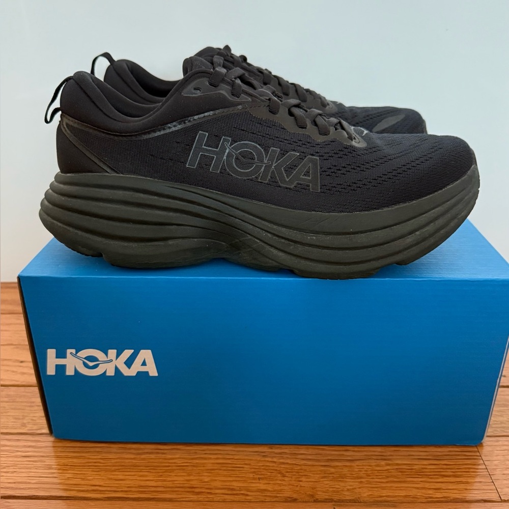 HOKA Women’s Black Cushioned Athletic Running Shoes